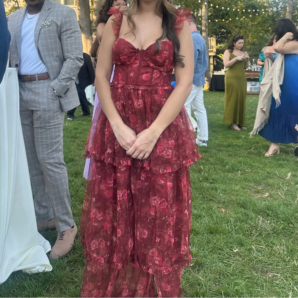 Vici Red Floral Dress
